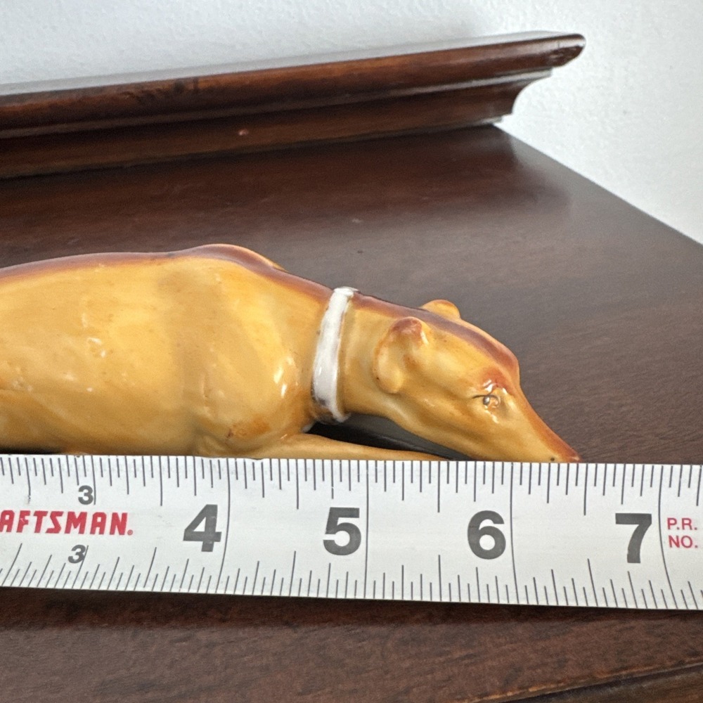 6.5" Staffordshire Porcelain Greyhound Dog - Picture 12 of 13